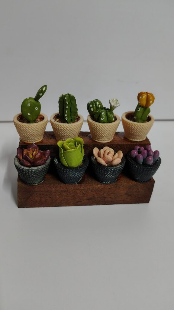 Miniature Succulent & Cactus Decor (Set of 8)